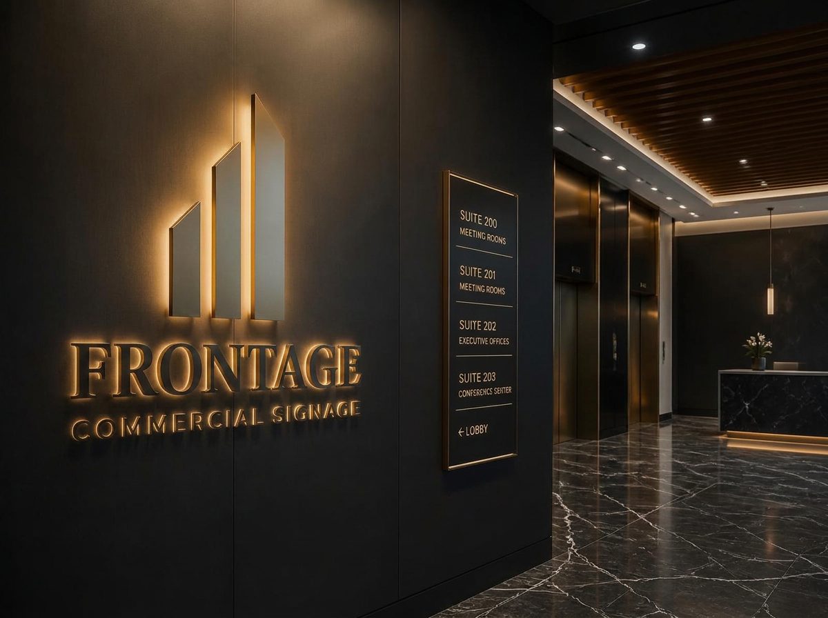 Frontage interior signage concept